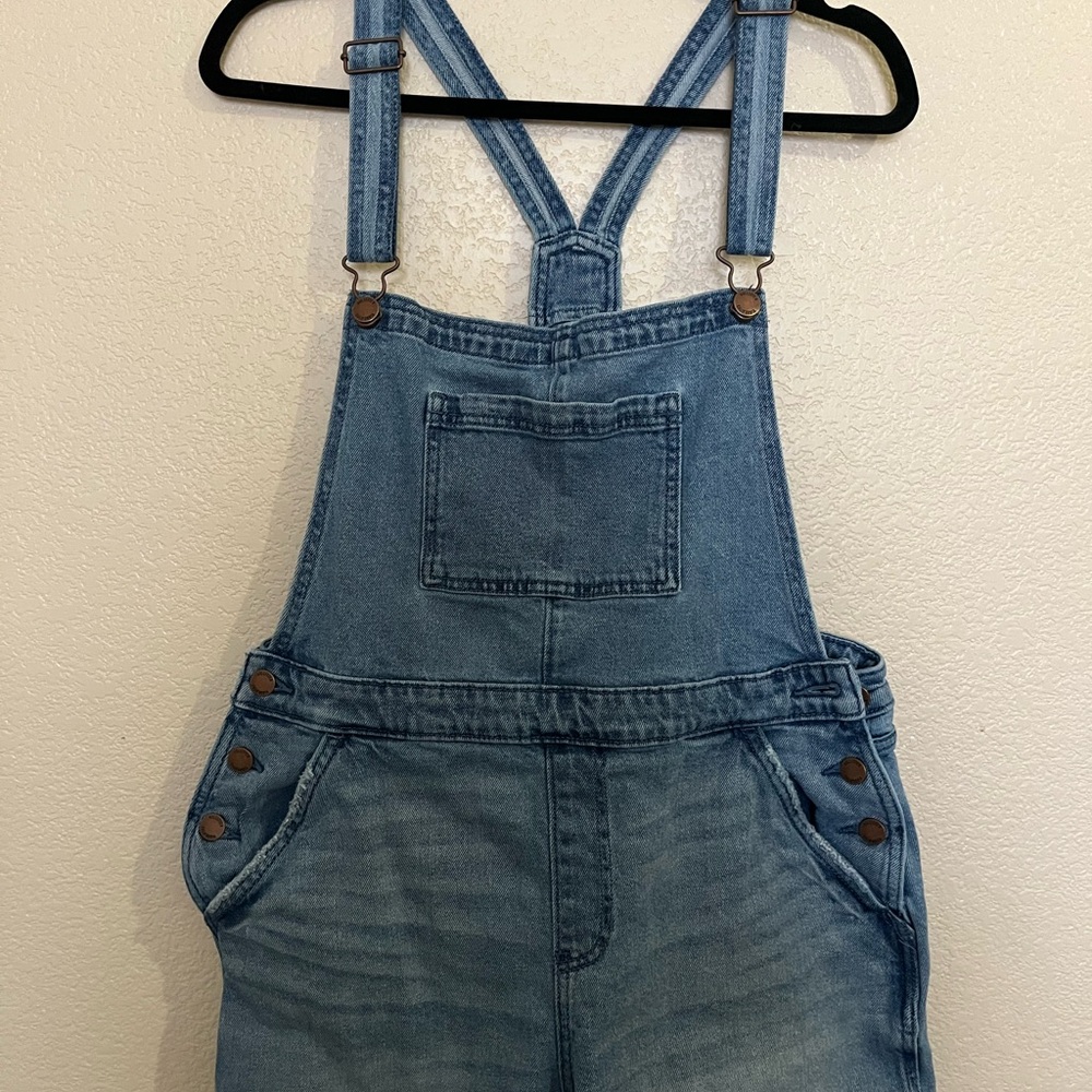 Hollister Blue Jean Shorts Overalls